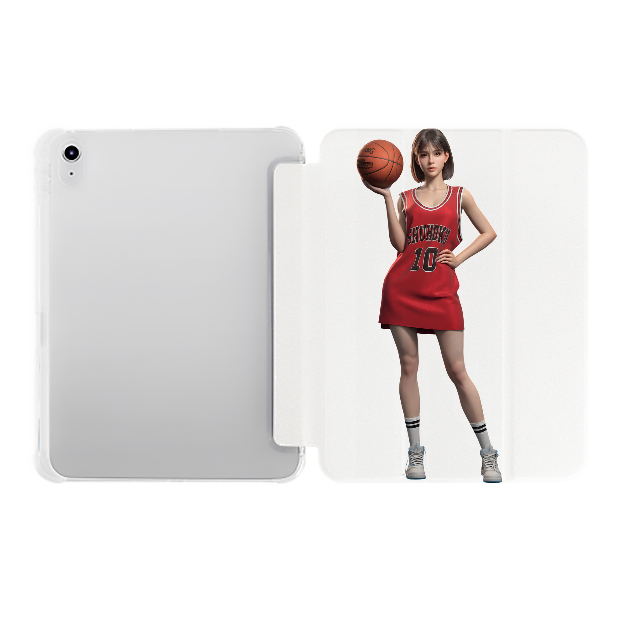 （画像用） SLAM DUNK／スラムダンク IPad ケース ペン収納付き 三つ折りスタンド PUレザー×シリコン 対応機種9.5/10.5/10.9インチ